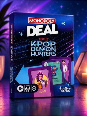 Monopoly Deal Netflix KPop Demon Hunters Card Game Hasbro New Sealed